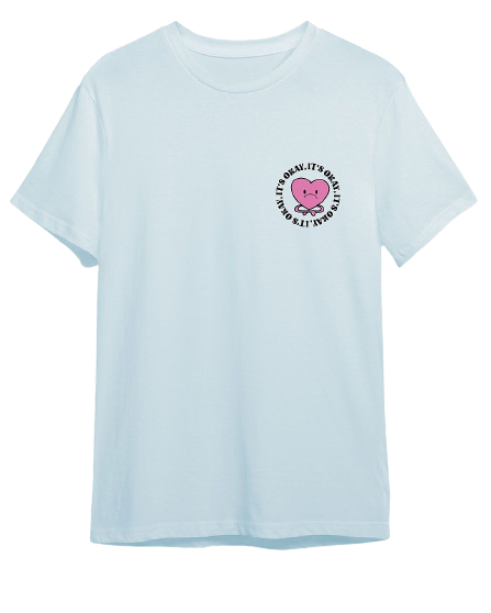 its okay camiseta azul disorder wave