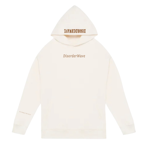streetwear sudadera hoodie oversized color crema responsiability disorder wave